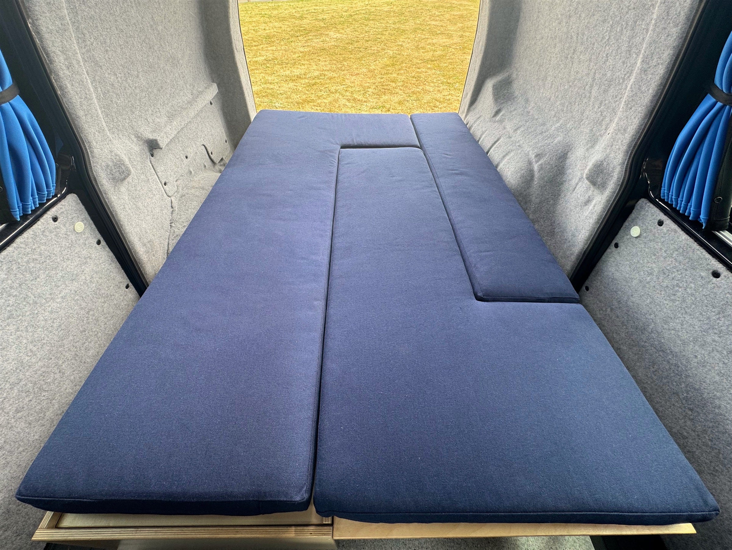 The Sunbox converted into a bed