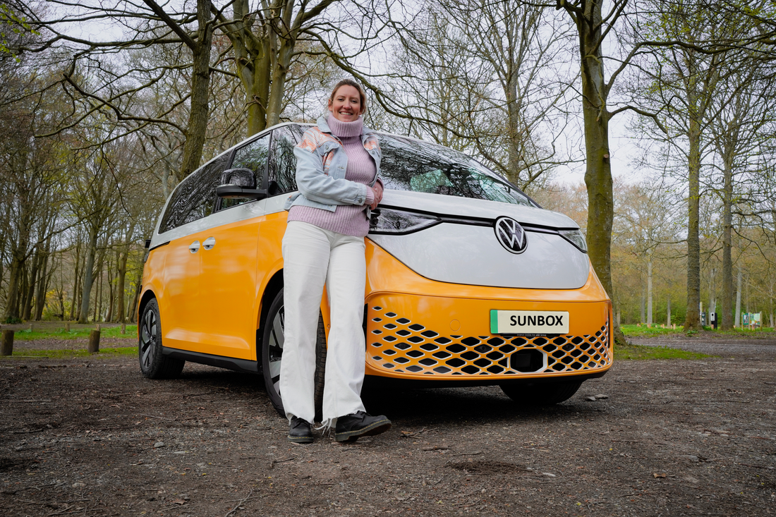 Lady with VW id buzz