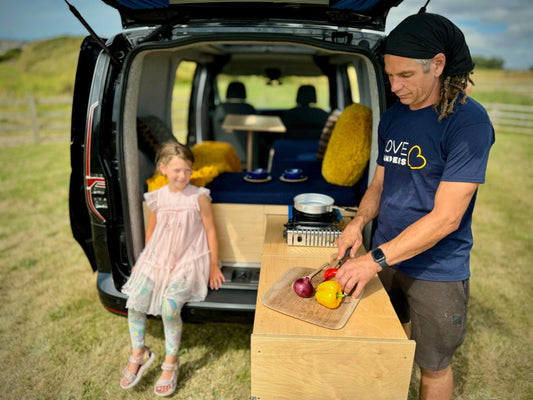 The Sunbox being used by a child and parent
